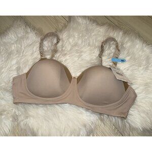 Playtex Secrets 4824 Balconette Bra Lined Wire Free Womens 38C Beige New